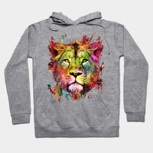 Color Explosion Lion Hoodie